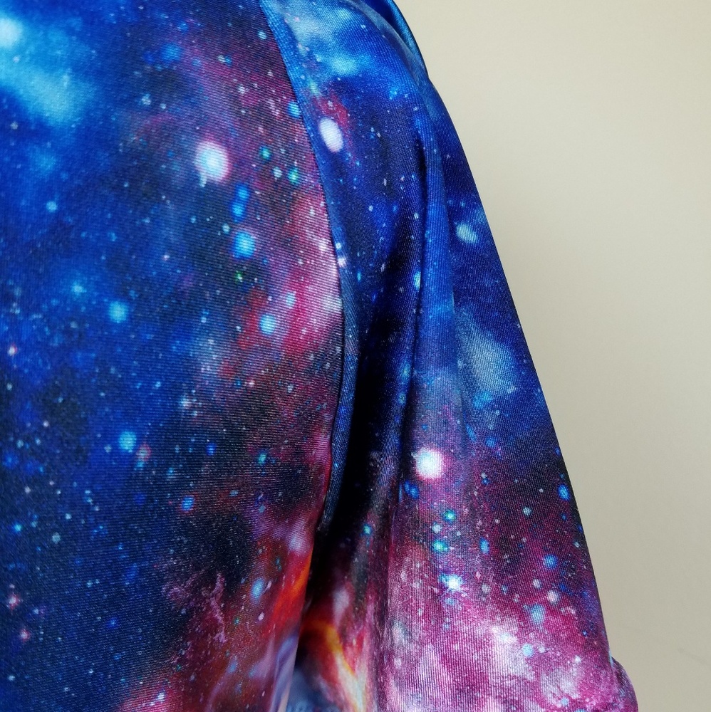 Galaxy Nebula Rainbow High Low Maxi Dress - Picture 7 of 7